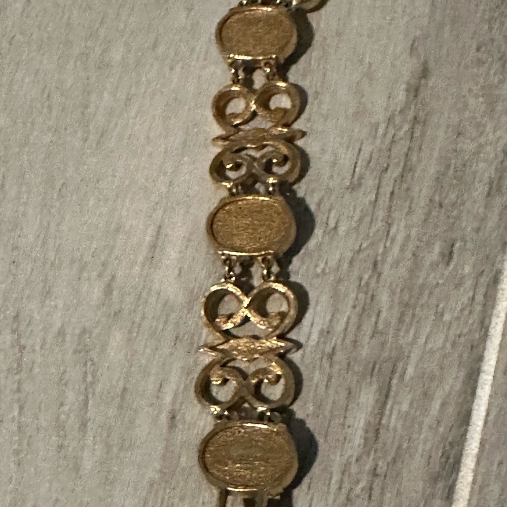 Vintage Swarovski SAL Signed Fleur- de- lis Gold Tone - Picture 11 of 16
